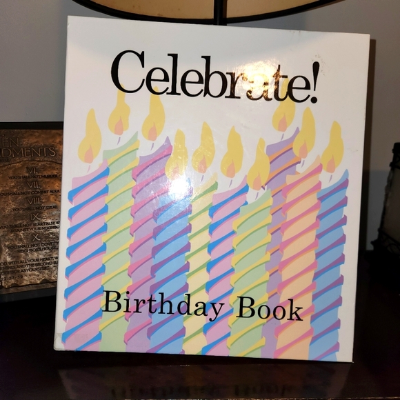 Colorful 11" x 12" Celebrate scrapbook chronological b-day book. - Picture 1 of 3